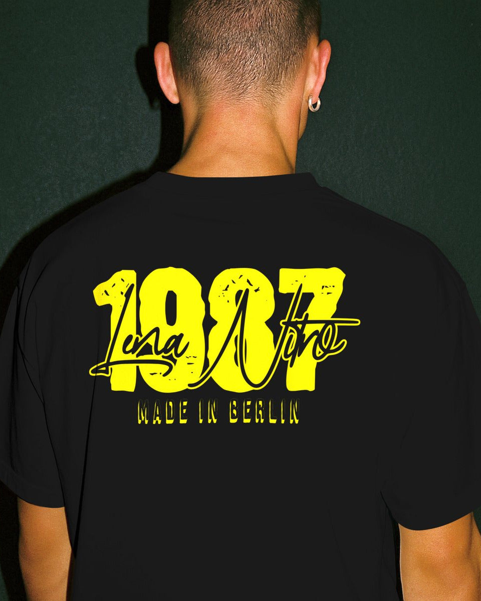 Lena Nitro 1987 Made in Berlin black t-shirt back view