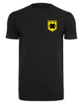 Black Nitro Berlin t-shirt yellow graphic front view