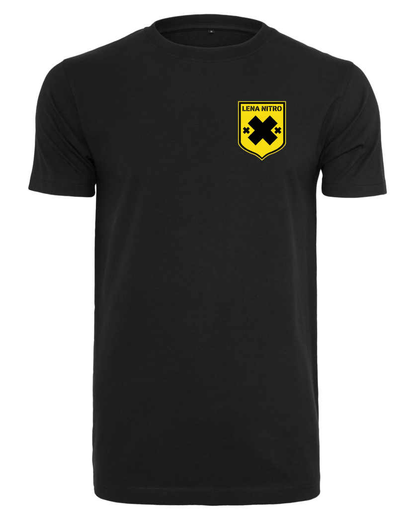 Black Nitro Berlin t-shirt yellow graphic front view