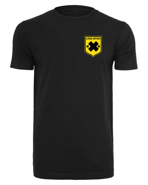 Black Nitro Berlin t-shirt yellow graphic front view